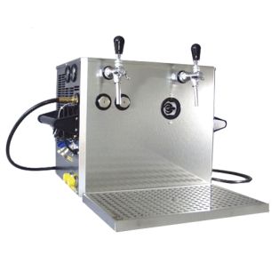 MESSE Bierdurchlaufkühler 2 - leitig mit Micro Matic Flachkopf- KEG ( Trockengerät )  integr. Druckminderer